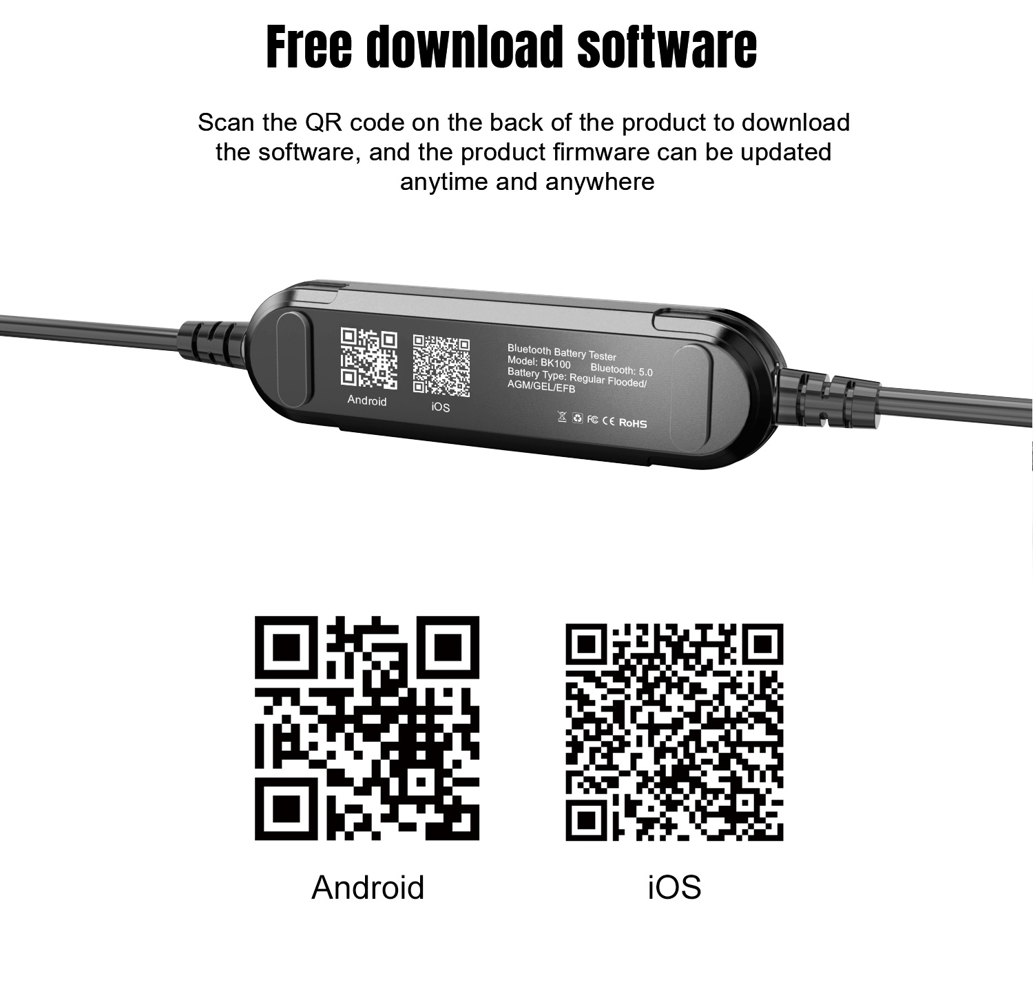 Bluetooth tester batérií Konnwei BK100