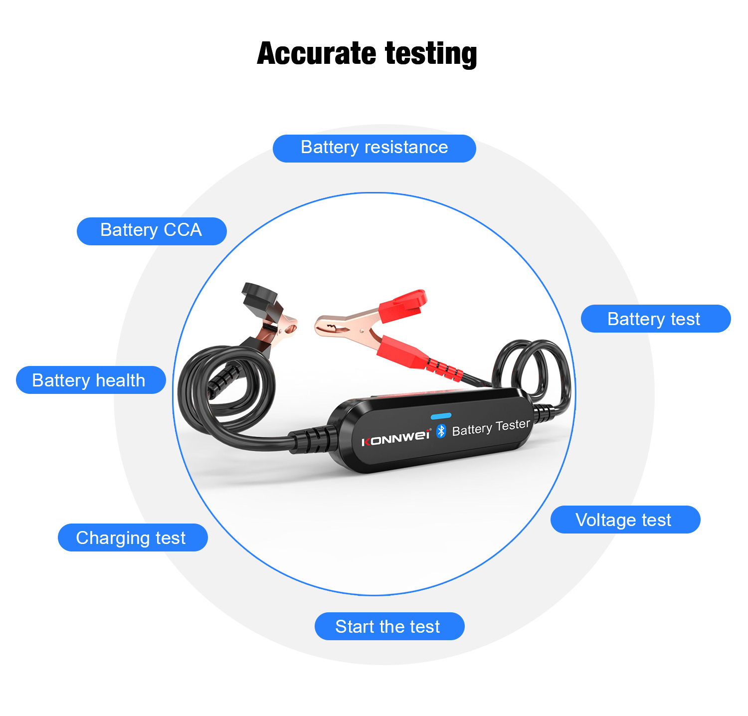 Bluetooth tester batérií Konnwei BK100