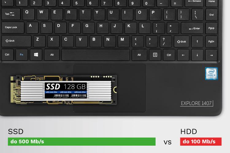 Laptop z dyskiem SSD